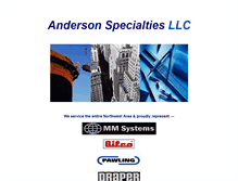 Tablet Screenshot of anderson-specialties.com